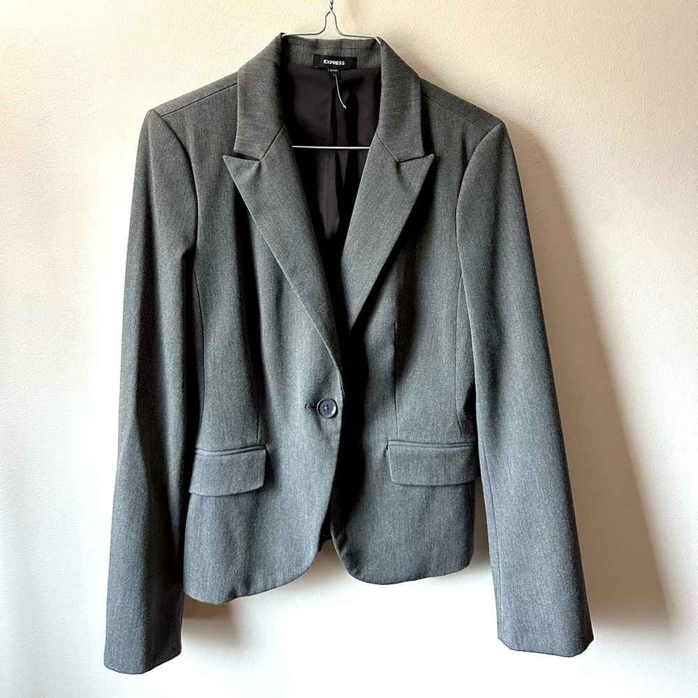Express Blazer Top, Gray Size 8